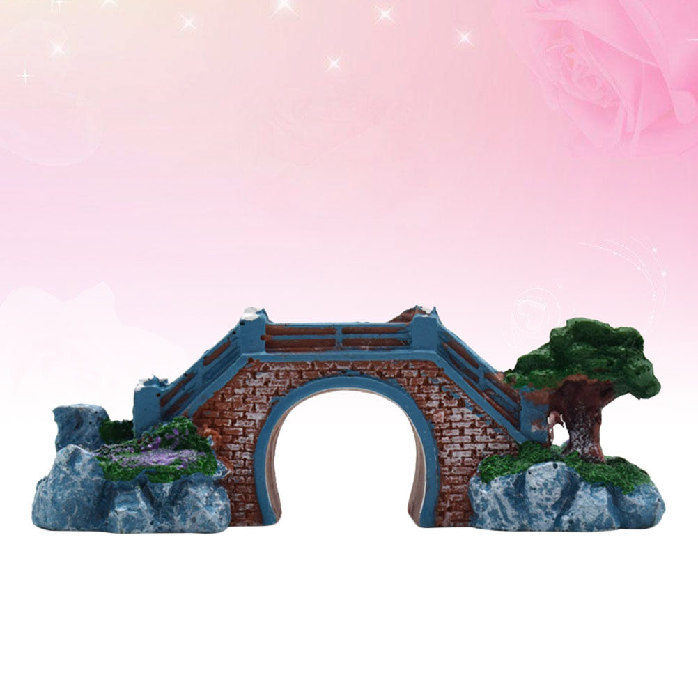 Aquarium Fish Bridge - Pont en résine pour aquarium, ornement