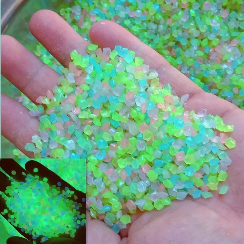 Aquarium Fish Glow In The Dark - 1000 pièces 3-5mm sable lumineux lueur
