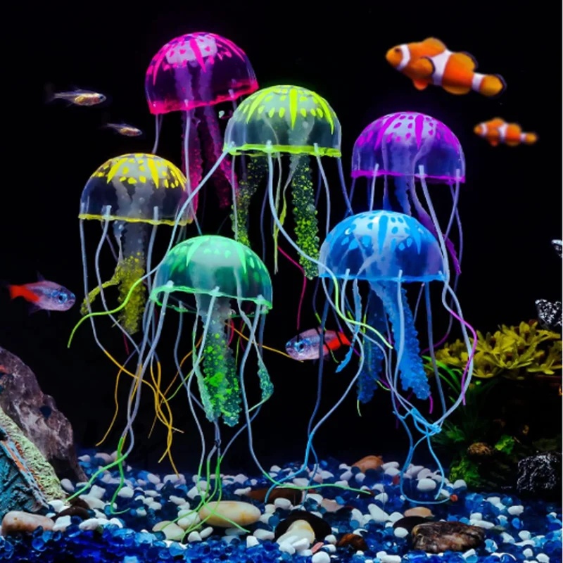 Aquarium Fish Discus - 1/2 pièces de méduses artificielles en
