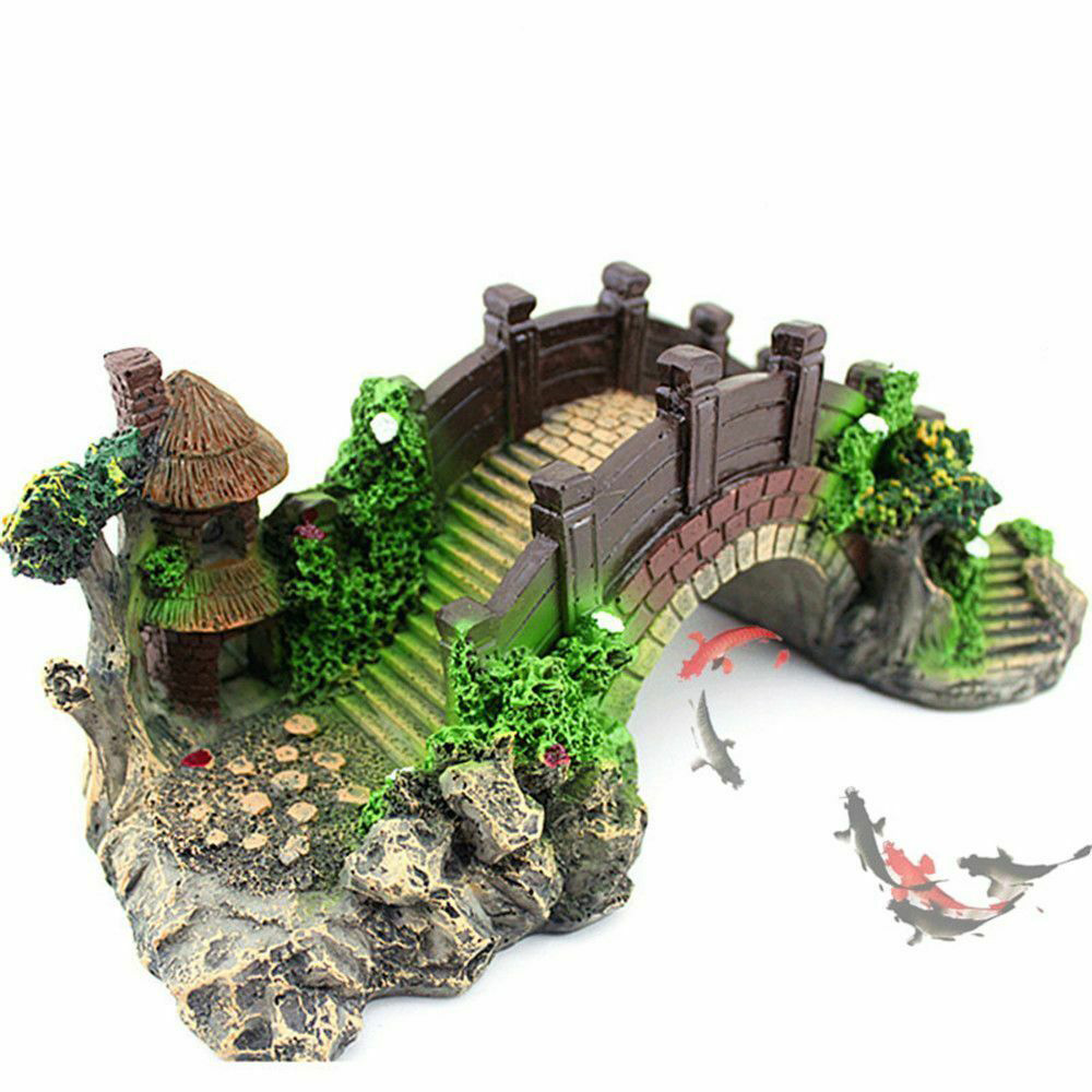Aquarium Fish Bridge - Accessoires d'aquarium arbre arbre plante faux