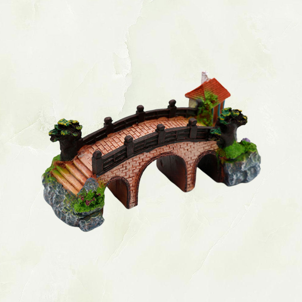 Aquarium Fish Bridge - Pont décoratif à 3 trous pour
