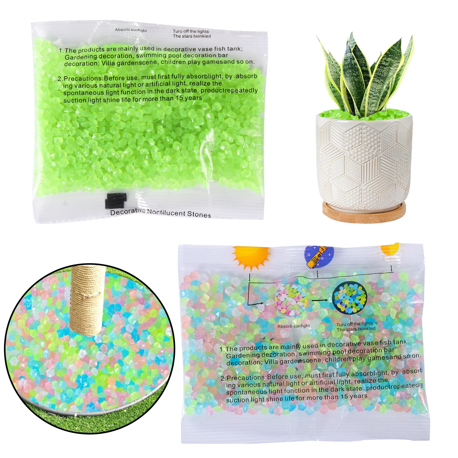 Sable lumineux décoratif 50g/s - Aquarium Fish Glow In The Dark avis et prix