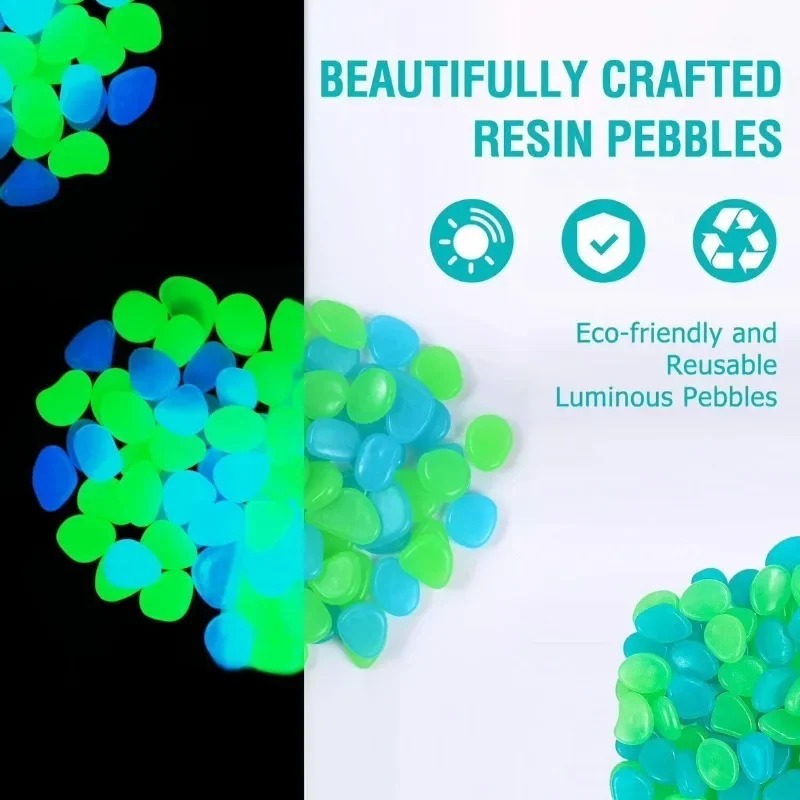 100-1000 pièces de galets lumi - Aquarium Fish Glow In The Dark avis et prix