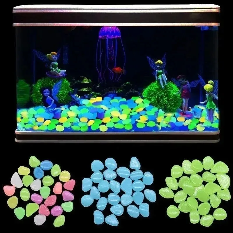 100-1000 pièces de galets lumi - Aquarium Fish Glow In The Dark avis et prix