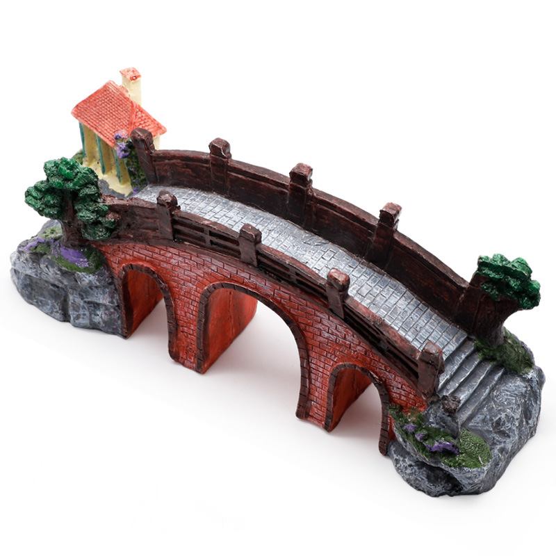 Pavillon avec pont vintage en  - Aquarium Fish Bridge avis et prix