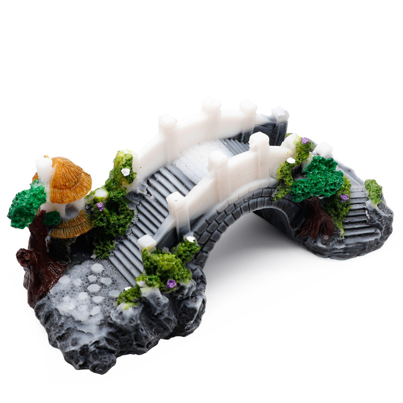 Pavillon avec pont vintage en  - Aquarium Fish Bridge avis et prix