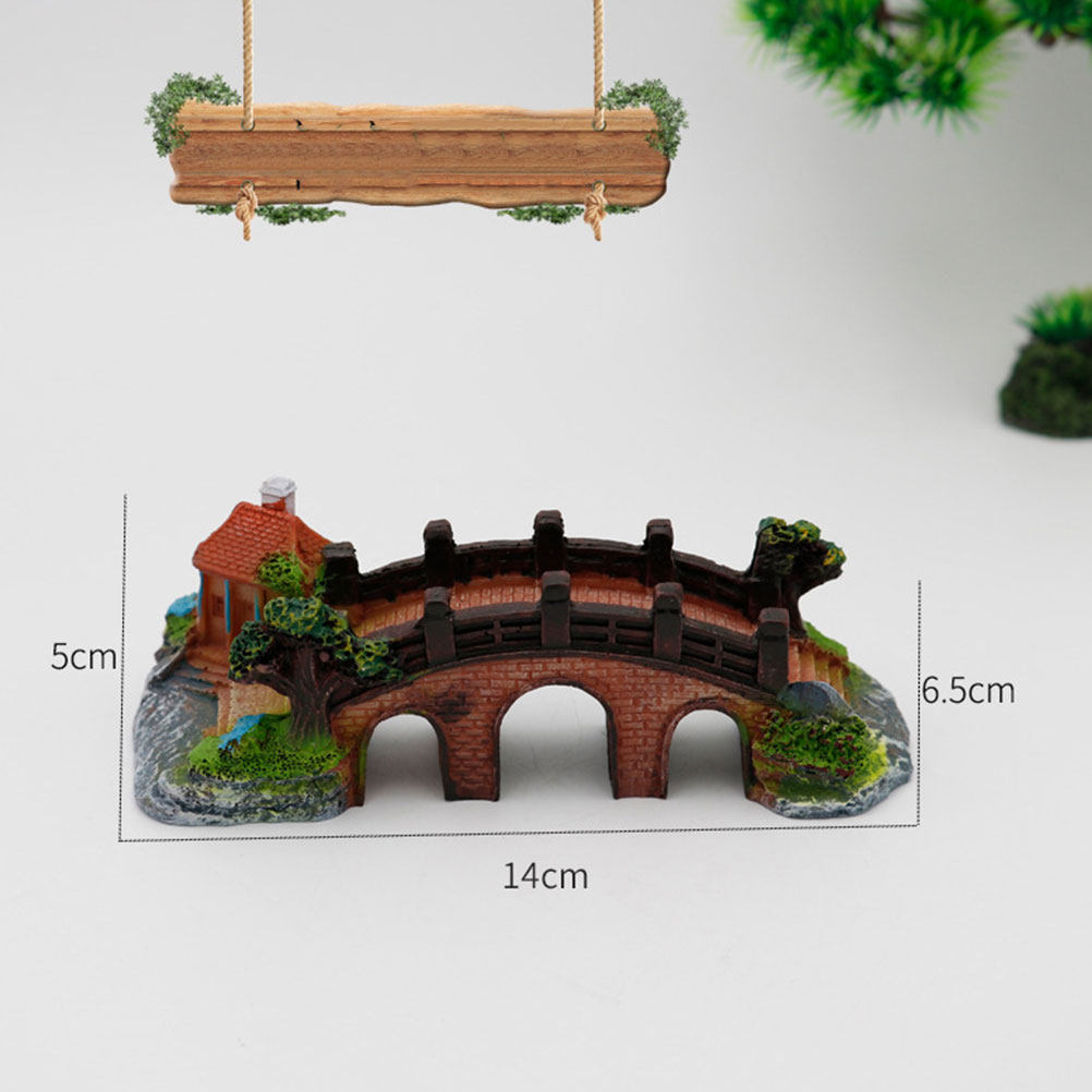Pont décoratif à 3 trous pour  - Aquarium Fish Bridge avis et prix